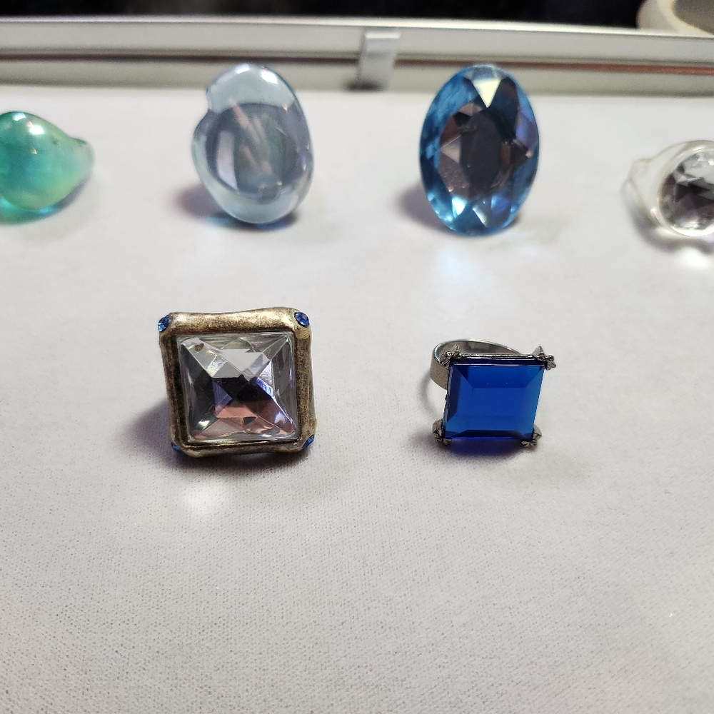 Y2K Chunky, Plastic, large Ring Collection Misc Colors And Shapes